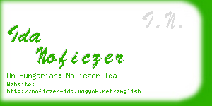 ida noficzer business card